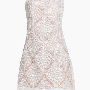 ELLIATT White Beaded Minidress